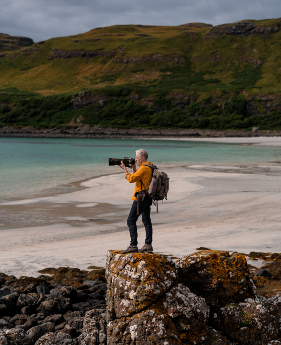 Gordon Buchanan Shooting on a Beach