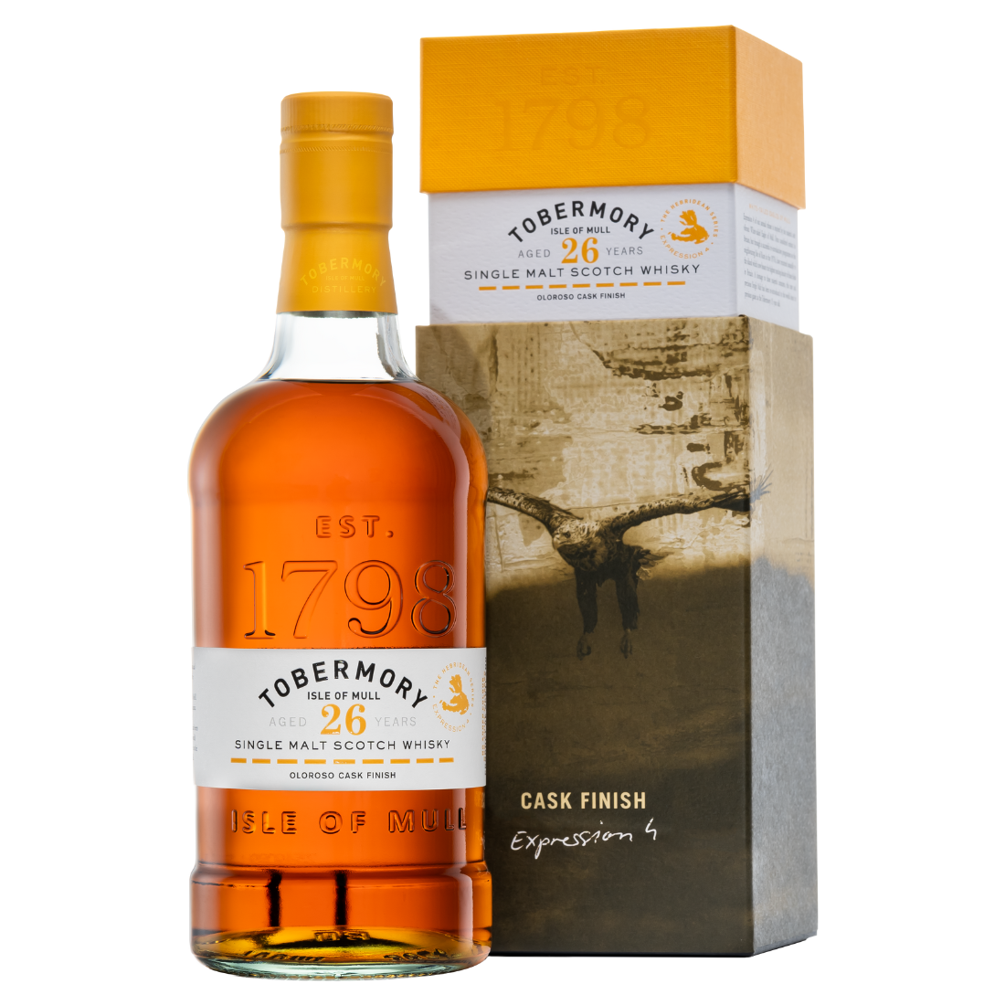 Tobermory Hebridean Series 26 Year Old Bottle and Pack Shot