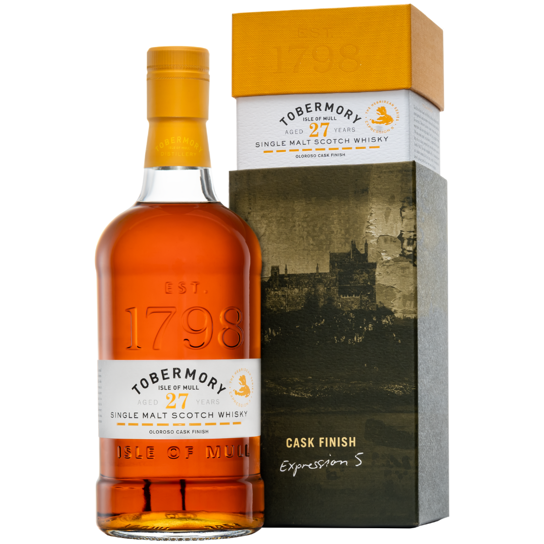 Tobermory Hebridean Series 27 Year Old Bottle and Pack Shot