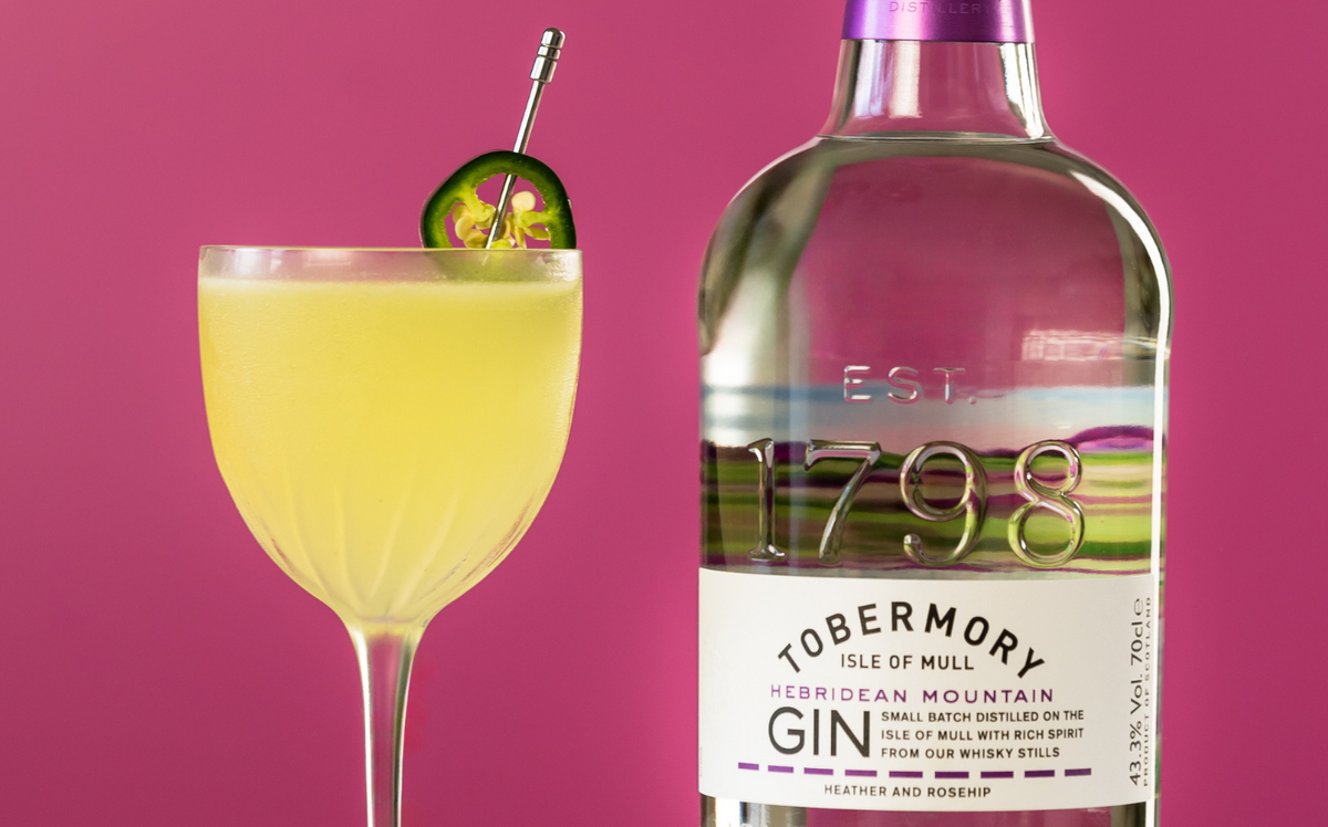 Jalapeno Bees Knees Cocktail and Tobermory Mountain Gin