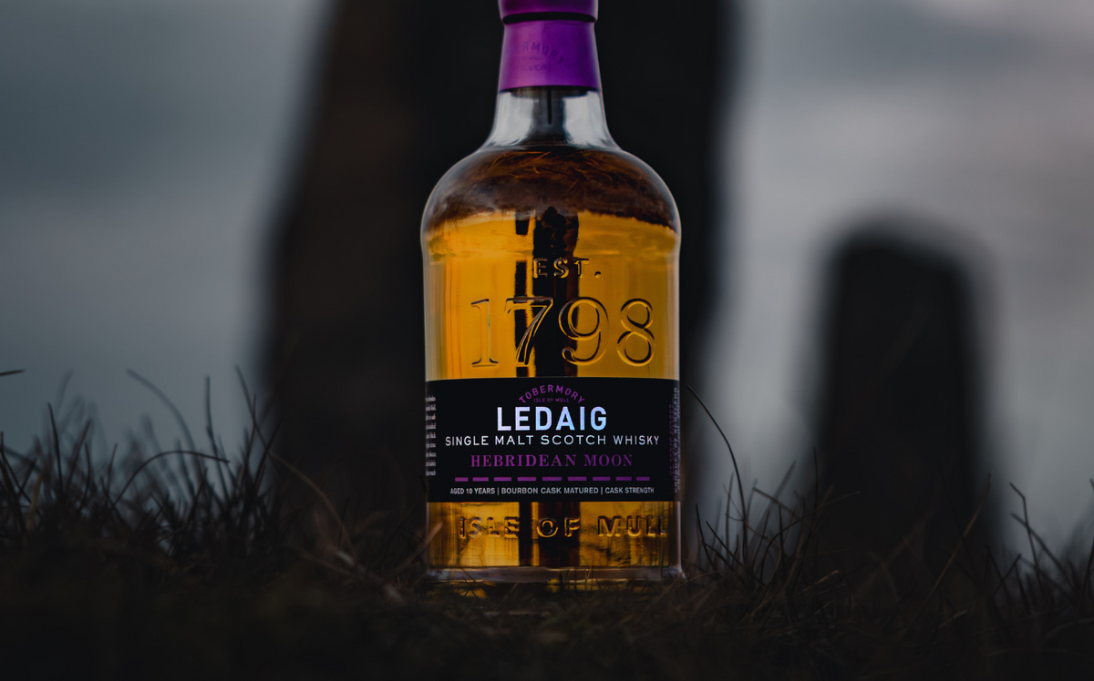Ledaig Hebridean Moon with Baliscate Stones Backdrop