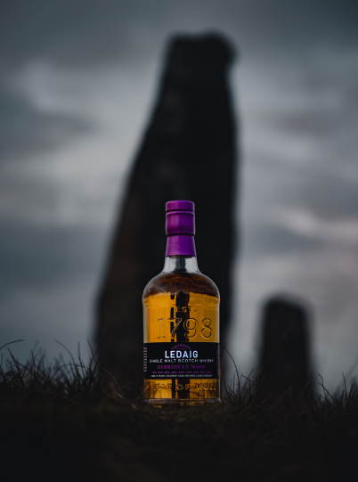 Ledaig Hebridean Moon with Baliscate Stones Backdrop