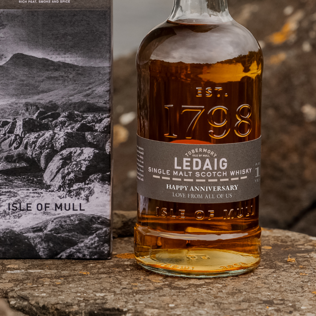 Personalised Ledaig 10 Year Single Malt Scotch Whisky