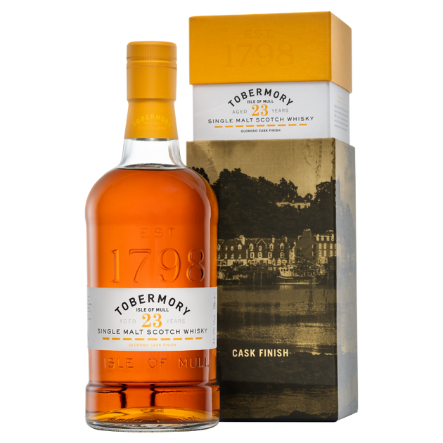 Tobermory Hebridean Series 23 Year Old Bottle and Pack Shot