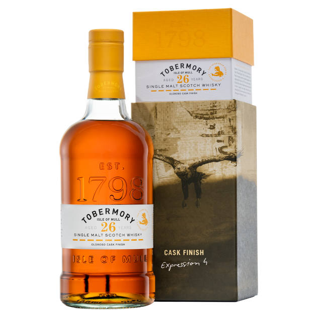 Tobermory Hebridean Series 26 Year Old Bottle and Pack Shot