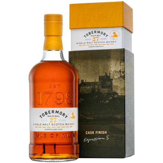 Tobermory Hebridean Series 27 Year Old Bottle and Pack Shot