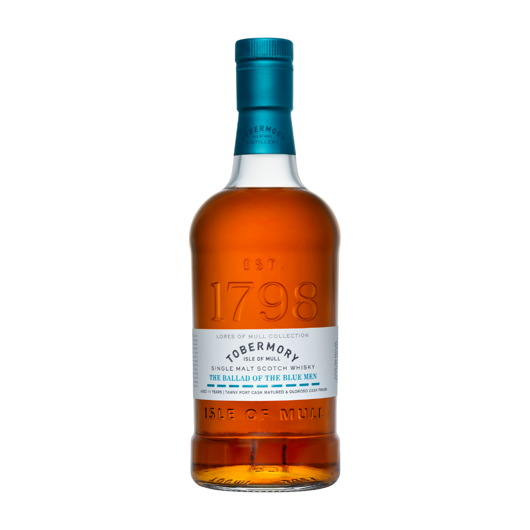 //tobermorydistillery.com/cdn/shop/files/TobermoryTheBalladoftheBlueMenBottle.png?v=1764939331