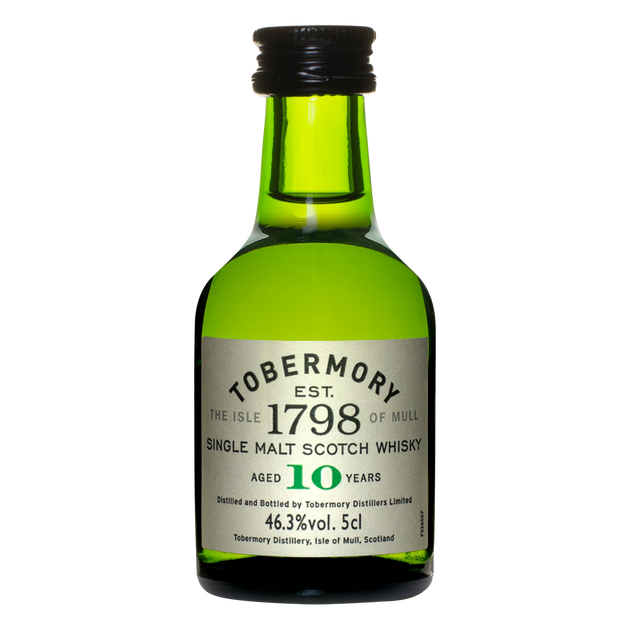 Tobermory 10 year unpeated whisky in a bottle