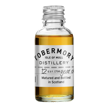 Tobermory 5cl 12 year old whisky bottle