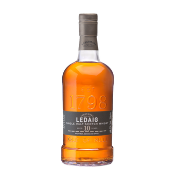 Ledaig bottle containing whisky