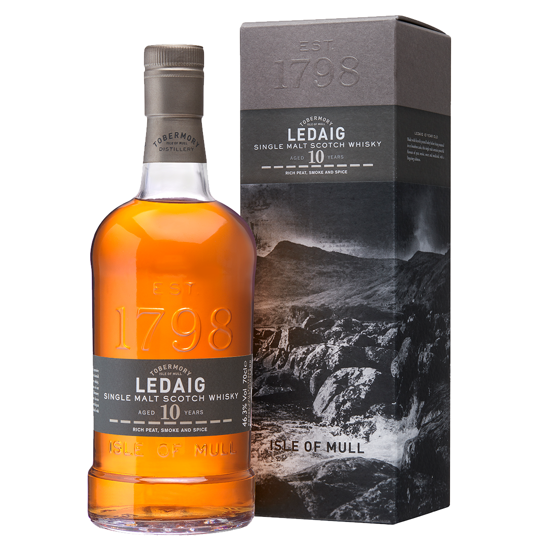 Ledaig 10 bottle and box