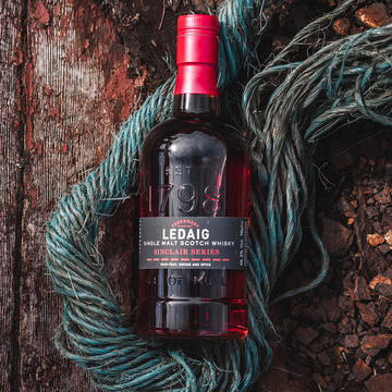 Ledaig rioja cask whisky is a ruby red colour