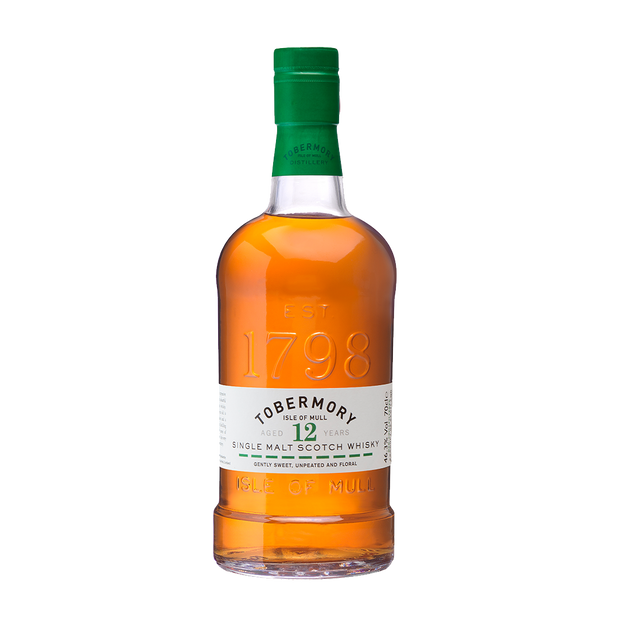 Tobermory 12 year whisky bottle