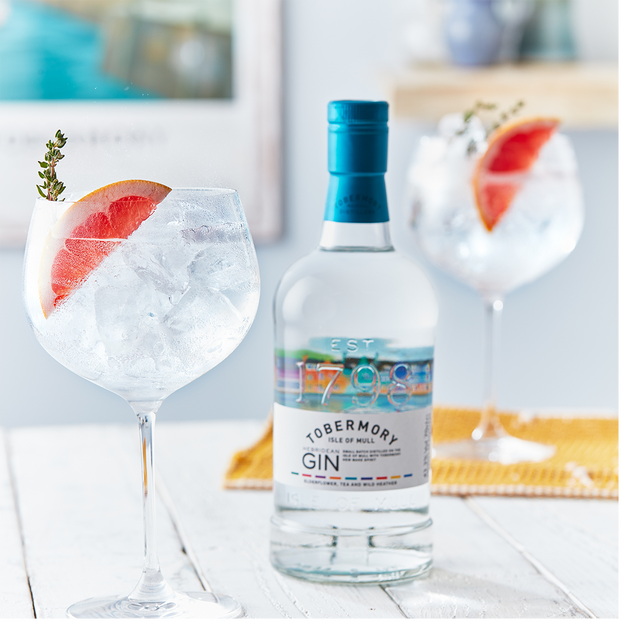 Tobermory gin in a glass