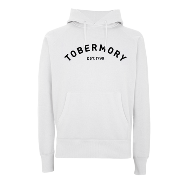 Tobermory whisky hoodie in white