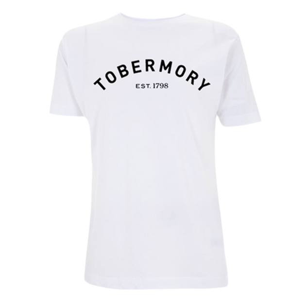 Tobermory unisex whisky t shirt in white